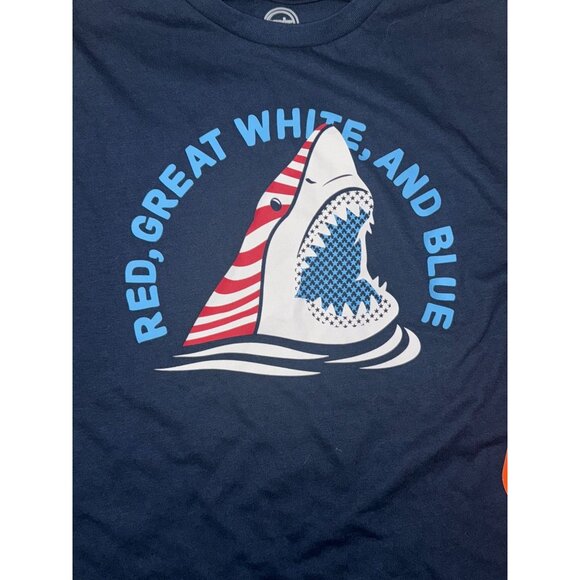 Wonder Nation Boys Shark Tank Top XXL Navy Sleeveless Tee - Picture 2 of 5